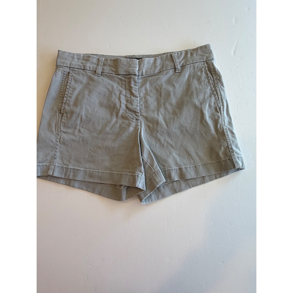 J.Crew Chino Shorts Womens 4 Gray Cotton Twill Casual Summer‎ 4 Inch Inseam